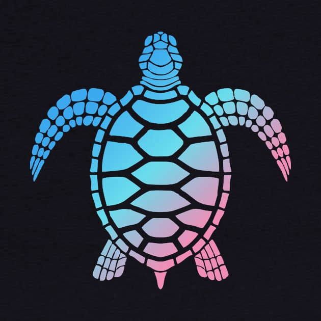 Save The Turtle Amazing Art Of Turquoise & Light Pink Color by mangobanana